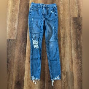Express Distressed Skinny Jeans